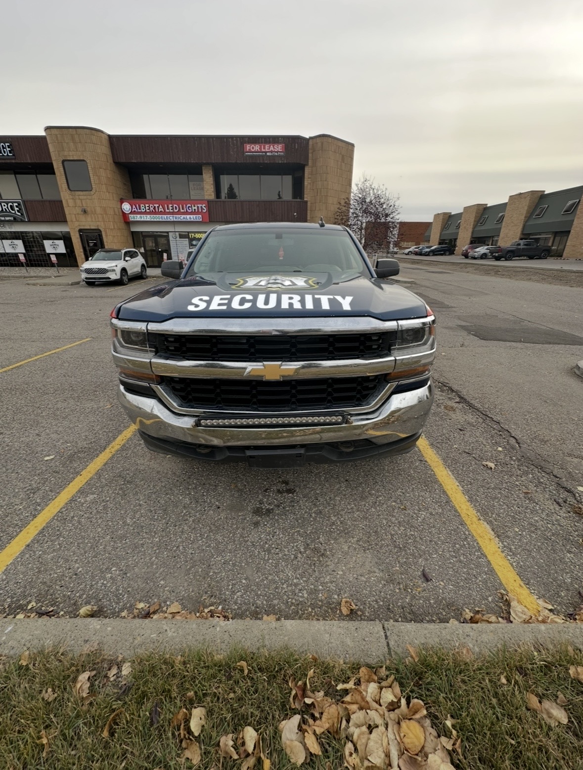 Enforcement Security marked patrol truck at a Calgary site